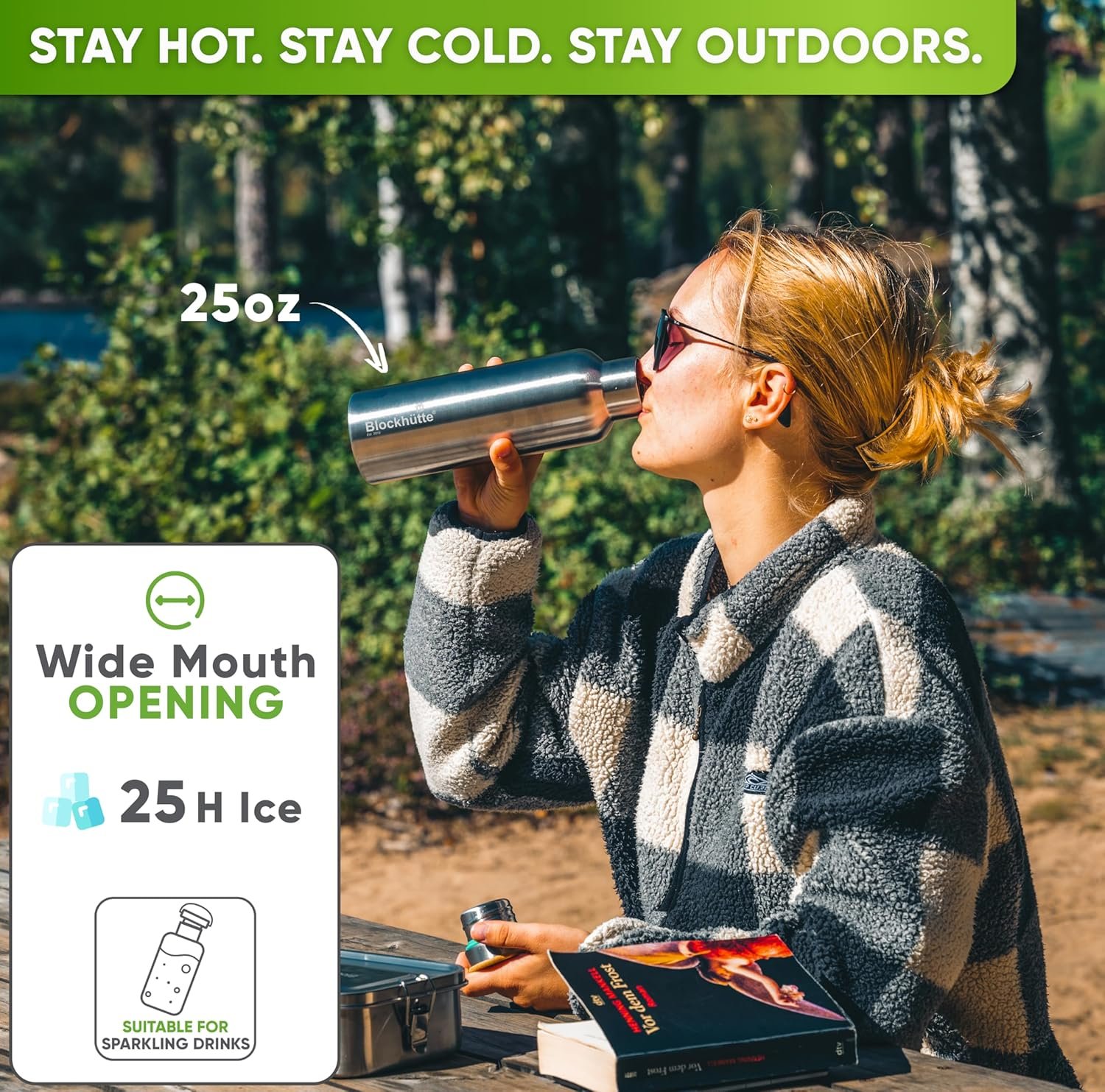 Termo de acero inoxidable Blockhütte - aislamiento y uso diario