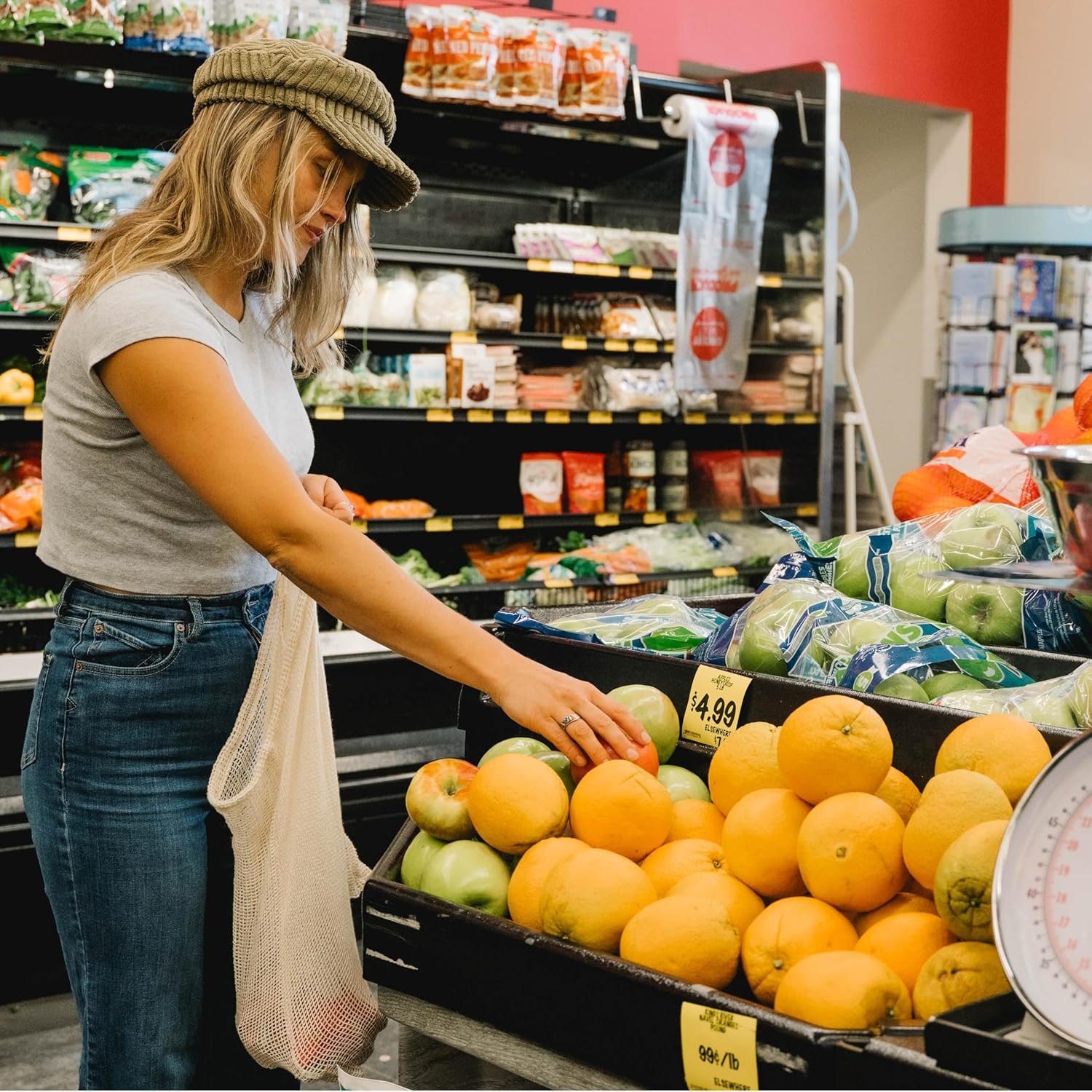 Bolsas reutilizables para compras - uso en mercado y supermercado