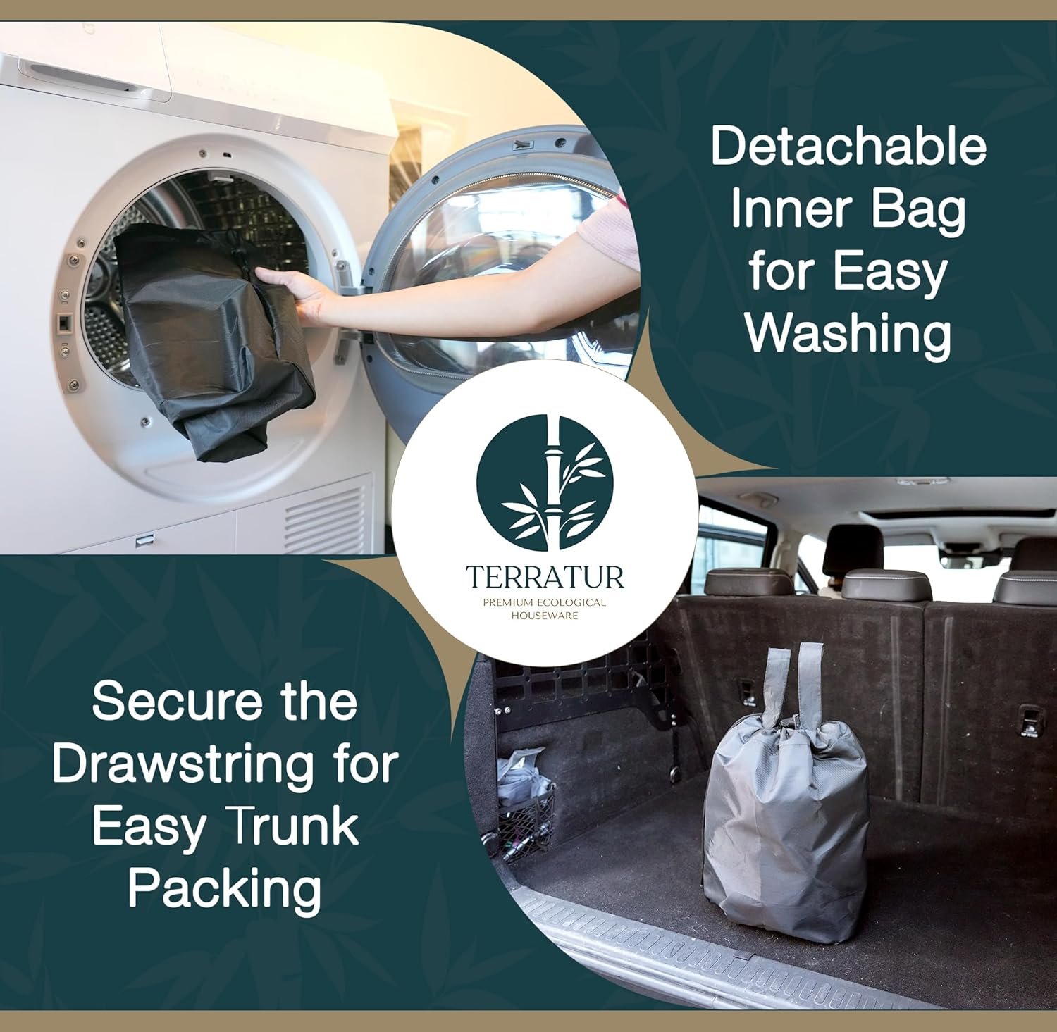 Compartimentos/cubos removibles para vaciar y limpiar