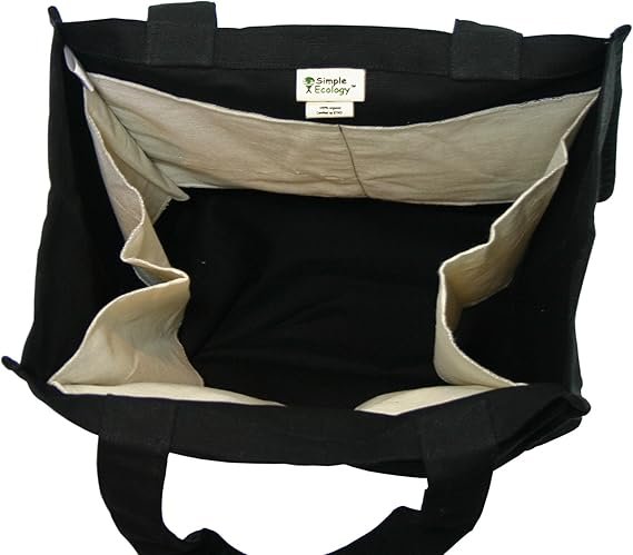 Bolsas de compra reutilizables de algodón orgánico - detalle del tejido y costuras